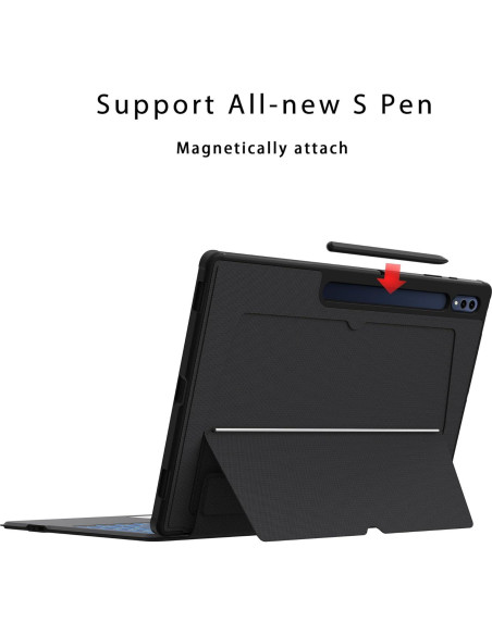 Funda de Teclado HEAPAO para Samsung Galaxy Tab S10 Ultra 14.6"