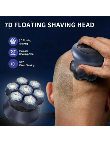 Afeitadora Eléctrica para Cabeza Calva KOMINGDON 7D Impermeable