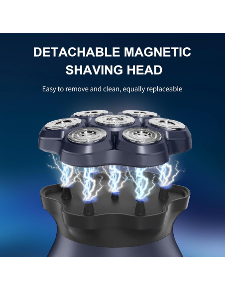 Afeitadora Eléctrica para Cabeza Calva KOMINGDON 7D Impermeable