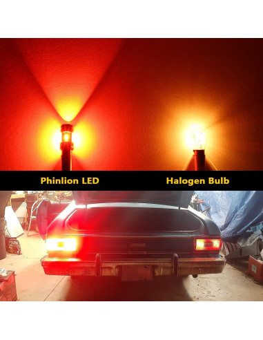 Bombillas LED Rojas PHINLION 1156 3600 Lúmenes Paquete de 2