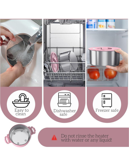 Caja de Almuerzo Eléctrica CDBEEE 33oz Acero Inoxidable 100W