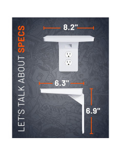 Estante de Salida Ancho ECHOGEAR Blanco - Soporta 2.27 kg 2