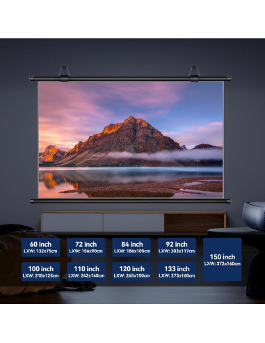 Pantalla Proyector Portátil 100" XIAOHUI 16:9 Anti-Luz