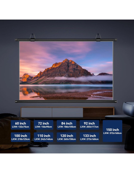 Pantalla Proyector Portátil 100" XIAOHUI 16:9 Anti-Luz