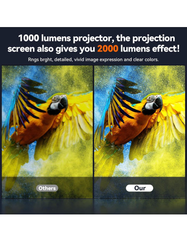 Pantalla Proyector Portátil 100" XIAOHUI 16:9 Anti-Luz