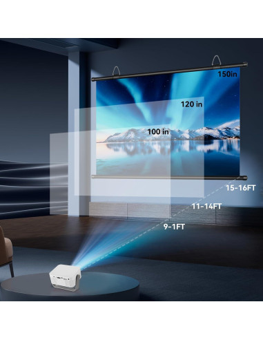 Pantalla Proyector Portátil 100" XIAOHUI 16:9 Anti-Luz