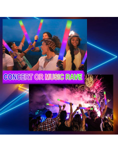 Palos de Espuma Brillantes Taotuo 45 PCS con 3 Modos LED 2