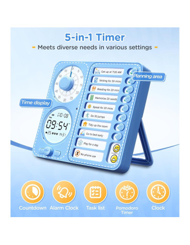 Temporizador Visual 3-en-1 Herloreen para Niños y Adultos