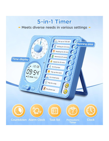 Temporizador Visual 3-en-1 Herloreen para Niños y Adultos