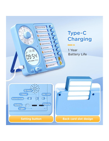 Temporizador Visual 3-en-1 Herloreen para Niños y Adultos