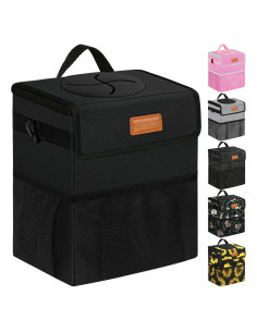 Bote de Basura para Auto ELONGRIVER 7.57L Negro Plegable