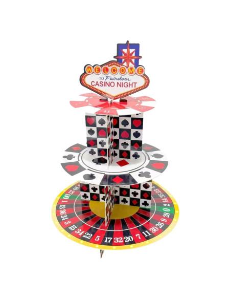 Soporte para Cupcakes de Cartón Pau1Hami1ton Las Vegas 3 Niveles