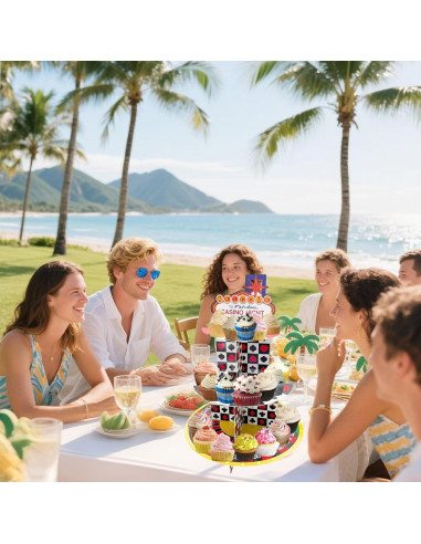Soporte para Cupcakes de Cartón Pau1Hami1ton Las Vegas 3 Niveles