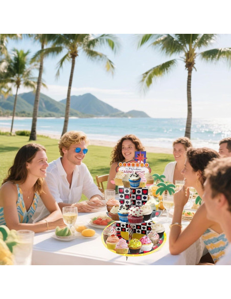 Soporte para Cupcakes de Cartón Pau1Hami1ton Las Vegas 3 Niveles