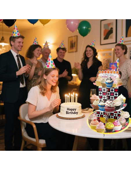 Soporte para Cupcakes de Cartón Pau1Hami1ton Las Vegas 3 Niveles