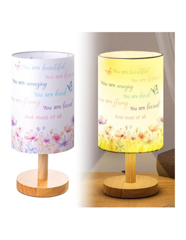 Lámpara de Mesa Inspiracional Tujoe 21x15 cm Morada