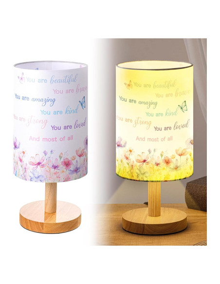 Lámpara de Mesa Inspiracional Tujoe 21x15 cm Morada