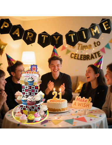 Soporte para Cupcakes de Cartón Pau1Hami1ton Las Vegas 3 Niveles