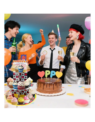 Soporte para Cupcakes de Cartón Pau1Hami1ton Las Vegas 3 Niveles