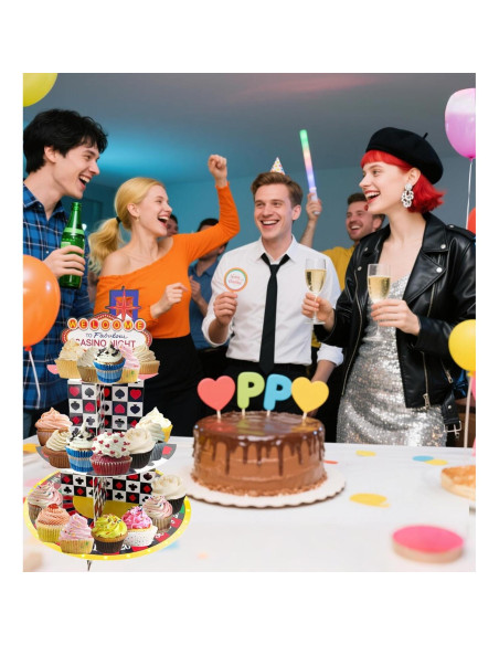 Soporte para Cupcakes de Cartón Pau1Hami1ton Las Vegas 3 Niveles