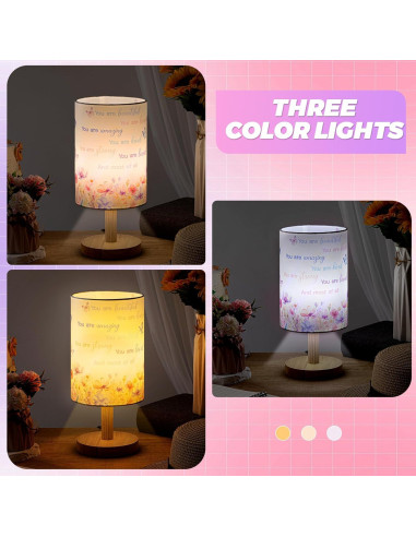 Lámpara de Mesa Inspiracional Tujoe 21x15 cm Morada