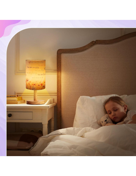 Lámpara de Mesa Inspiracional Tujoe 21x15 cm Morada