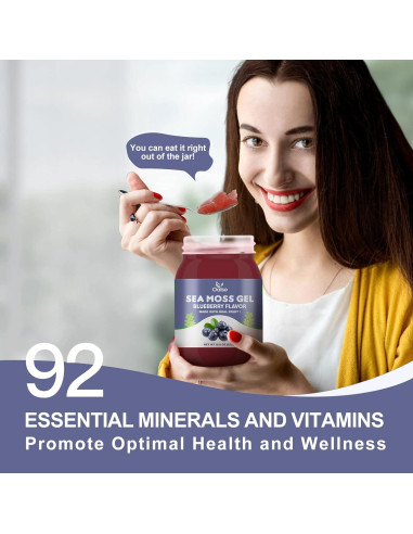 Gel de Musgo Marino OALSE 525.5g Sabor Arándano Nutritivo