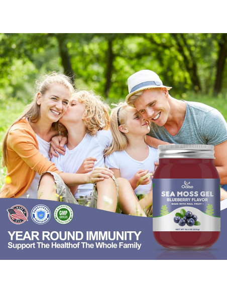 Gel de Musgo Marino OALSE 525.5g Sabor Arándano Nutritivo