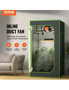 Ventilador de Conducto VEVOR 4" 205 CFM Silencioso con Controlador 2