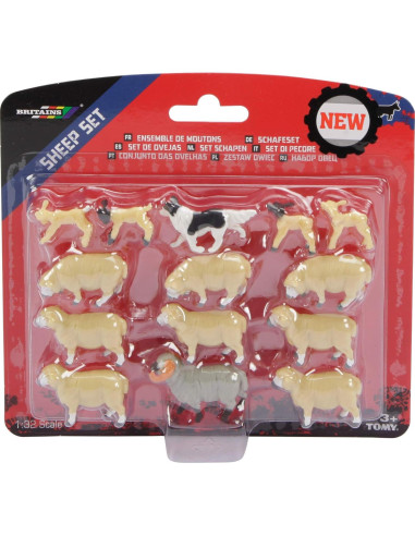 Conjunto de Ovejas Britains 1:32 con Perro Pastor