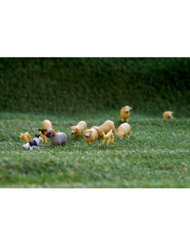 Conjunto de Ovejas Britains 1:32 con Perro Pastor