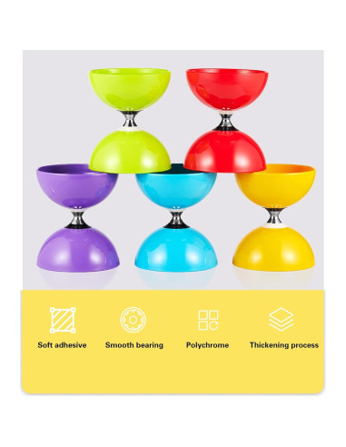 Juego de Diabolo Chino Erencook con Palos y Hilos - Azul