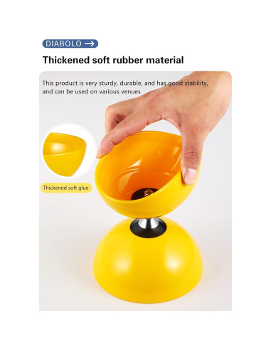 Juego de Diabolo Chino Erencook con Palos y Hilos - Azul