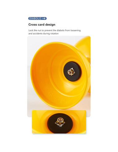 Juego de Diabolo Chino Erencook con Palos y Hilos - Azul