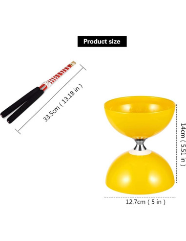 Juego de Diabolo Chino Erencook con Palos y Hilos - Azul