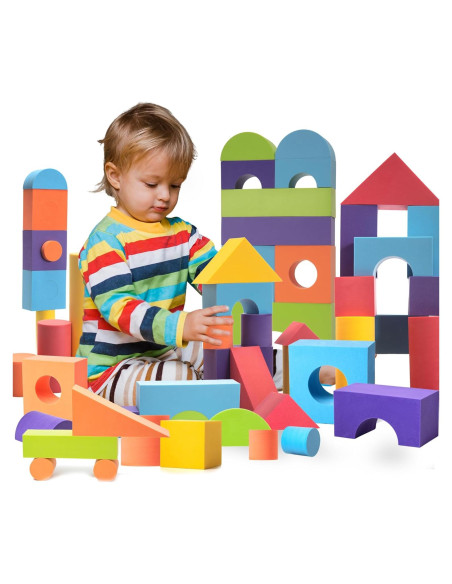 Juego de 34 Bloques de Espuma Jumbo Crafty Happitoys
