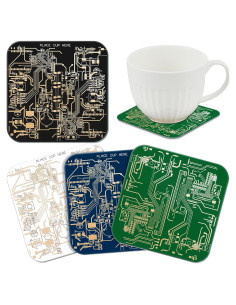 Nuenen 4 Posavasos de PCB Multicolor para Bebidas