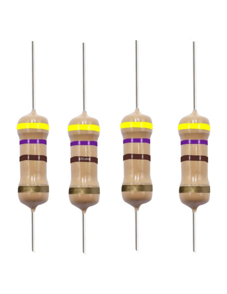 Resistor de Película de Carbono 470 Ohm 1/2W 5% Tolerancia - 10 PCS