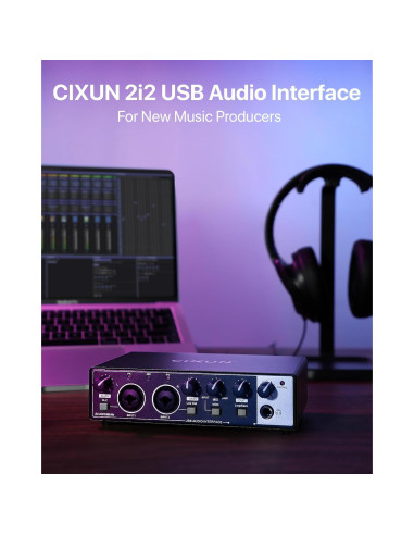 Interfaz de Audio USB-C 2i2 Focusrite 24-bit/192kHz Dual XLR