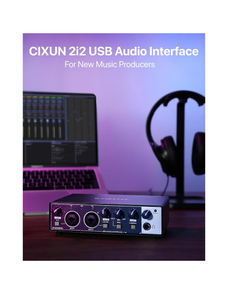 Interfaz de Audio USB-C 2i2 Focusrite 24-bit/192kHz Dual XLR
