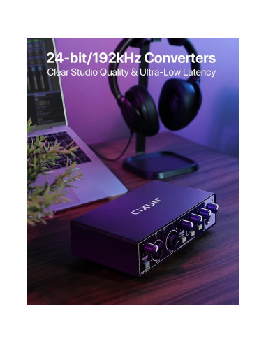 Interfaz de Audio USB-C 2i2 Focusrite 24-bit/192kHz Dual XLR