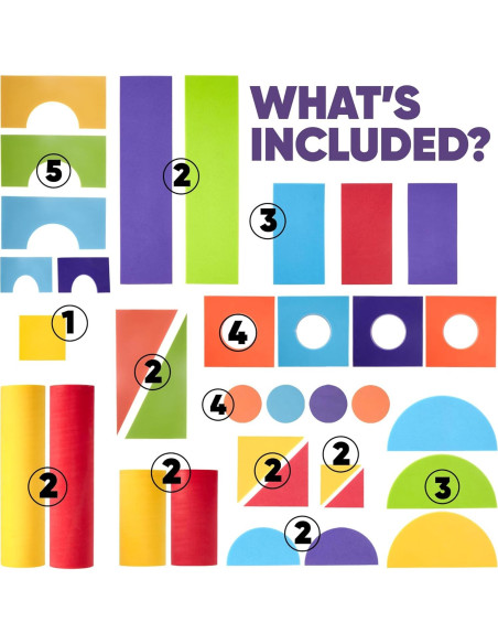Juego de 34 Bloques de Espuma Jumbo Crafty Happitoys