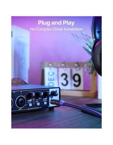 Interfaz de Audio USB-C 2i2 Focusrite 24-bit/192kHz Dual XLR