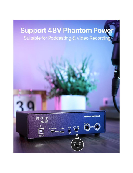Interfaz de Audio USB-C 2i2 Focusrite 24-bit/192kHz Dual XLR