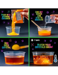 Kit de Crecimiento de Cristales Dinosaurio Original Stationery - 17 Piezas STEM 2