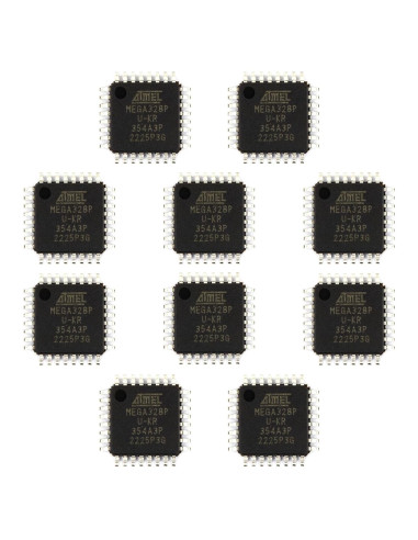 10 Chips ATMEGA328P-AU SMD Microchip 13g 9x8x1cm