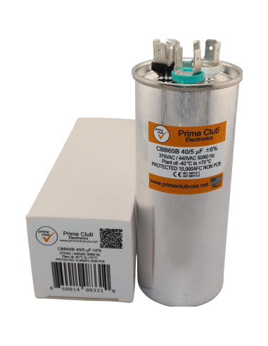 Capacitor de Arranque 40+5 uF CBB65 PRIME CLUB 370V