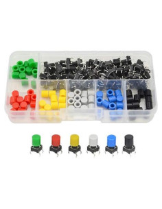Interruptor Táctil Momentáneo WMYCONGCONG 72 Pcs 6 Colores
