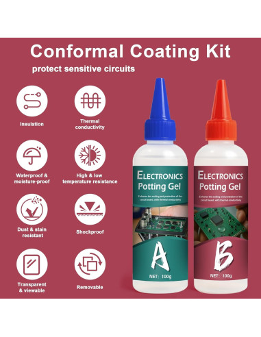 Kit de Recubrimiento Conformal 2x100ml 1DFAUL para Electrónica