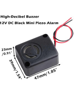 Mini Sirena Piezoeléctrica 12V Wishiot 110dB 2 Piezas 2